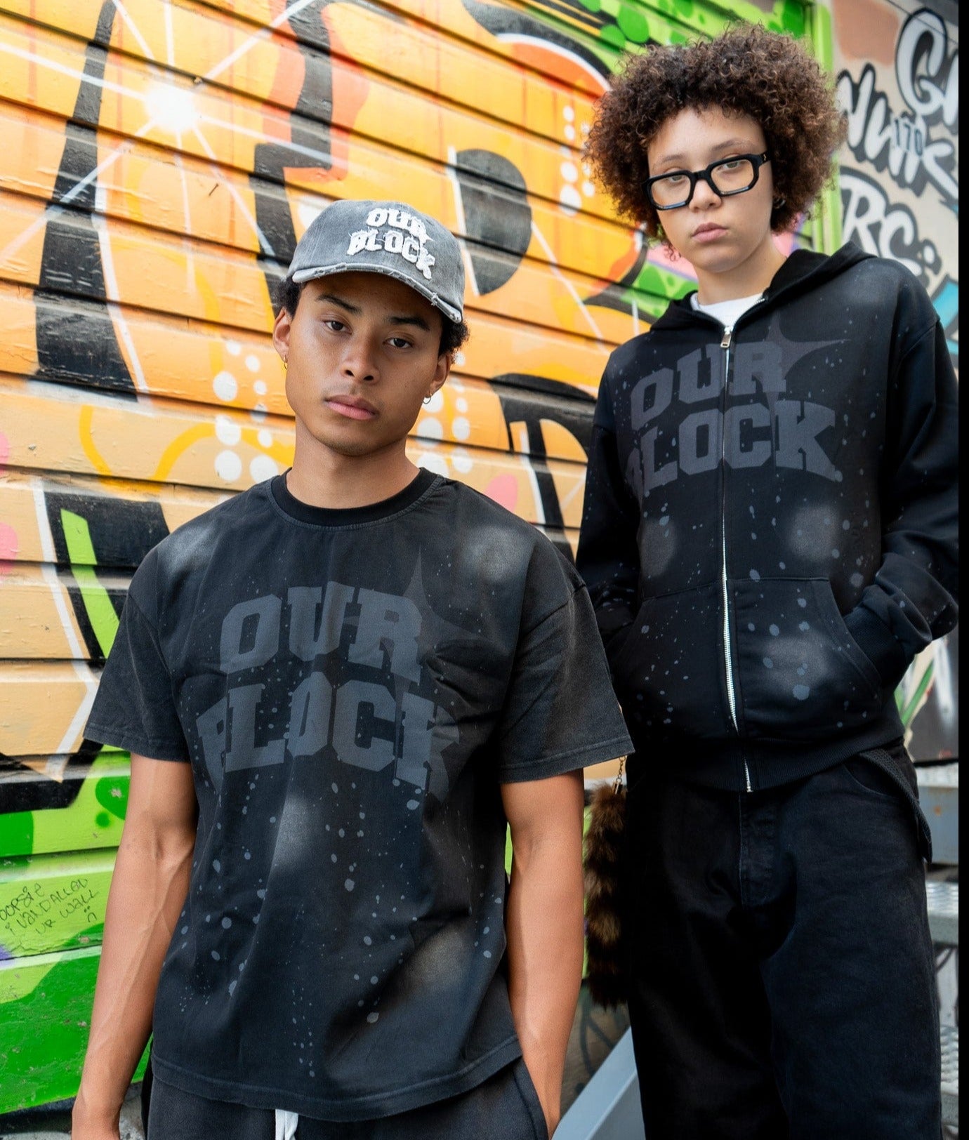 Splatter Tee - Faded Black