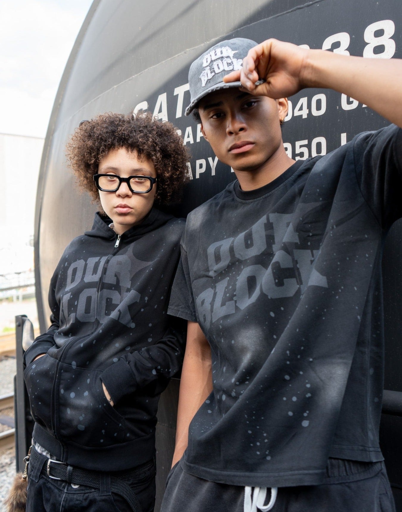 Splatter Tee - Faded Black