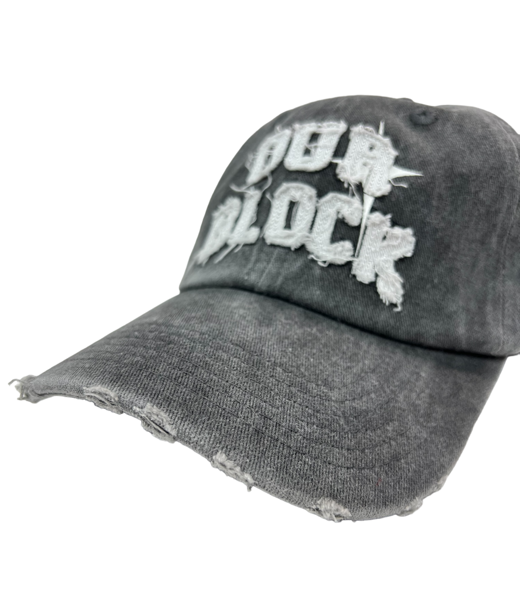 Appliqué Cap- Faded Black