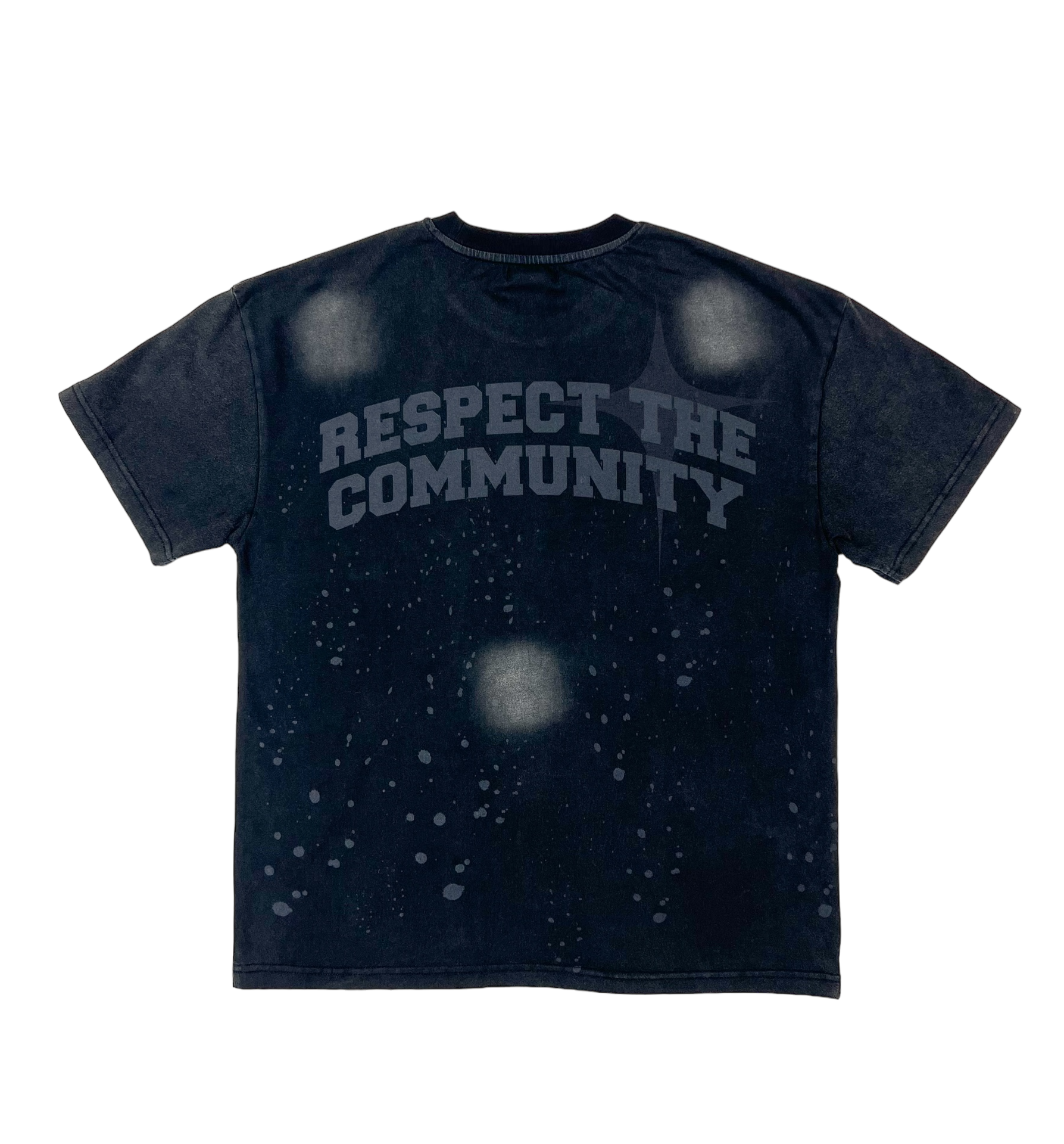 Splatter Tee - Faded Black