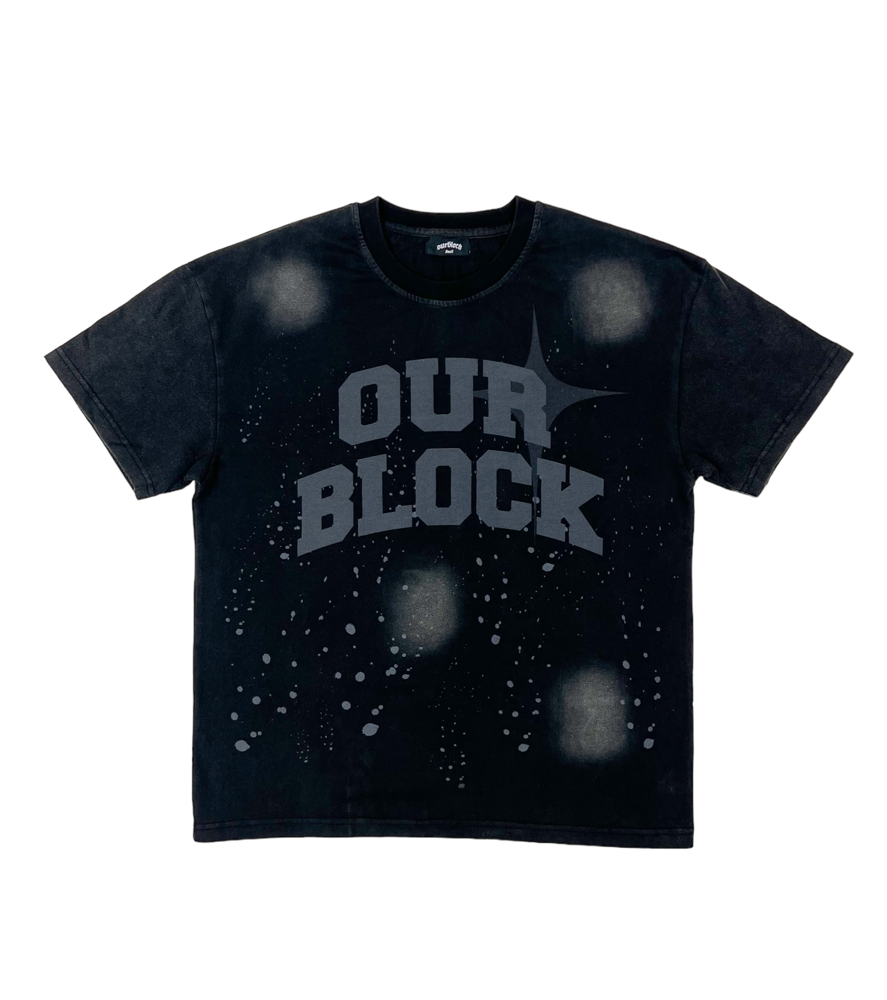 Splatter Tee - Faded Black