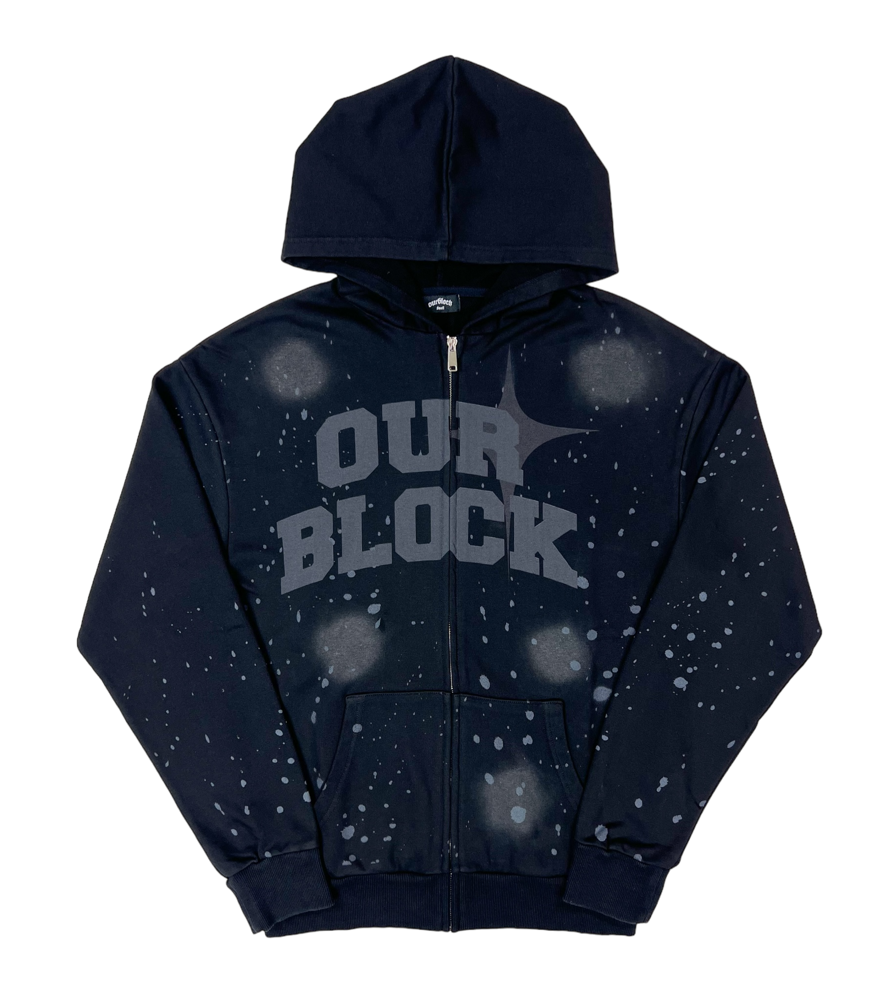 Splatter Hoodie - Faded Black