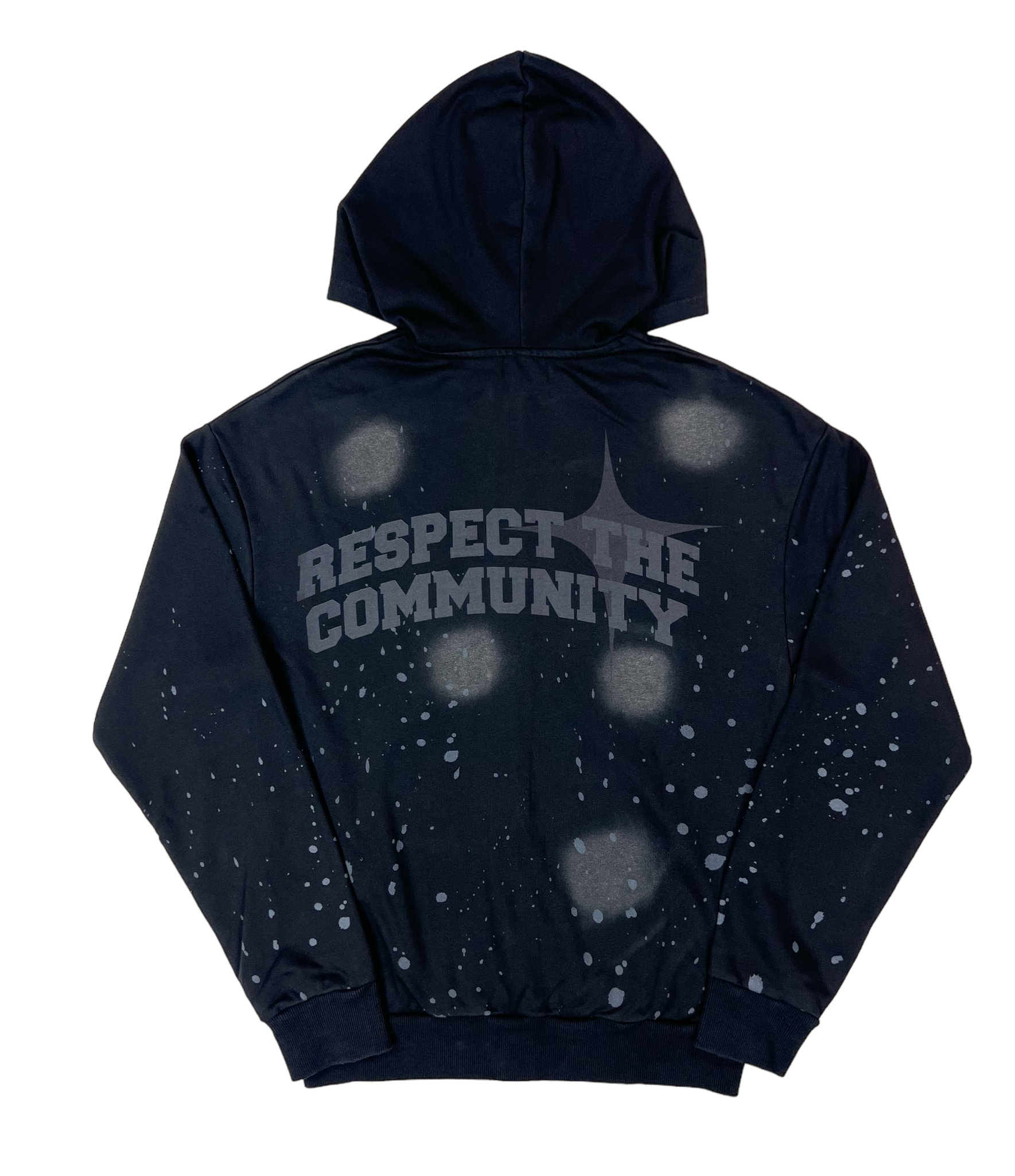 Splatter Hoodie - Faded Black